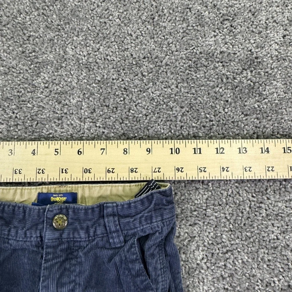 OshKosh B'gosh Pants Boys 4T Blue Corduroy Cargo Adjustable Waist Pockets